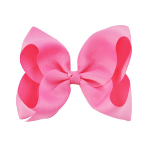 6” Traditional Bow - Bubblegum Pink