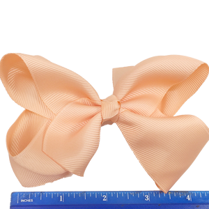 Chixx 4” Solid Basic Traditional Bow - Pink