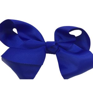 Chixx 4” Solid Basic Traditional Bow - Electric Royal Blue