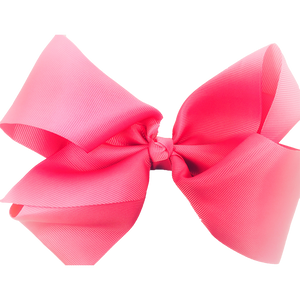 Chixx 4” Solid Basic Traditional Bow - Hot Pink
