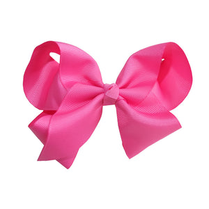 Chixx 4” Solid Basic Traditional Bow - Bubblegum Pink