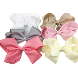 Chixx 6” Solid Basic Traditional Bow Collection - Neutrals