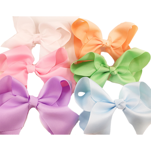 Chixx 6” Solid Basic Traditional Bow Collection - Pastels