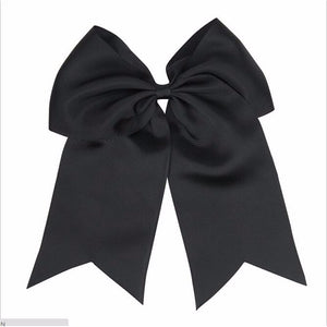 Chixx Solid Plain Basic Cheer Dance Softball Bows - Black
