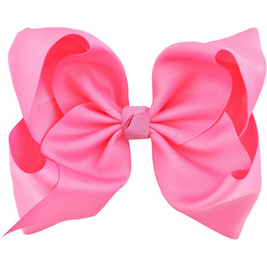 Chixx 8” Solid Basic Traditional Bow - Pink