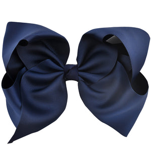 Chixx 8” Solid Basic Traditional Bow - Navy Blue