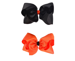 4” HALLOWEEN Bow - Black or Orange - Choose Your Color